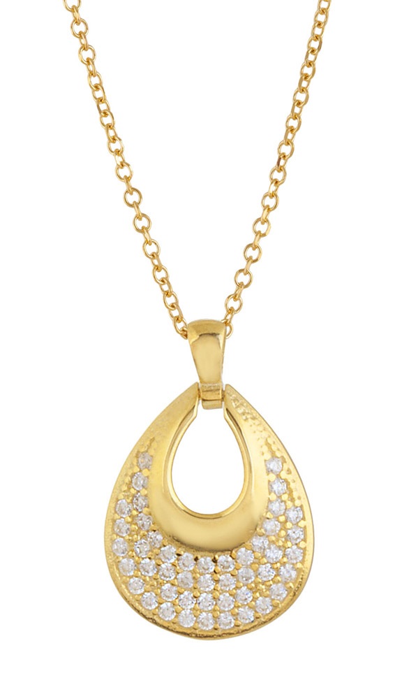 ΚΟΛΙΕ BabyJewels Κίτρινο Χρυσό K9 με Πέτρες Ζιργκόν NE1851Y.K9 - 