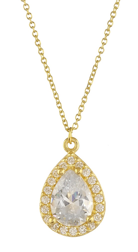 ΚΟΛΙΕ Ροζέτα BabyJewels Κίτρινο Χρυσό K9 με Πέτρες Ζιργκόν NE2013Y.K9 - 