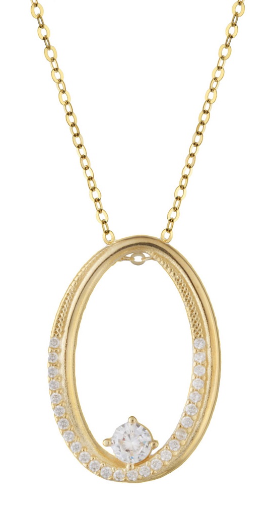 ΚΟΛΙΕ BabyJewels Κίτρινο Χρυσό K9 με Πέτρες Ζιργκόν NE2091Y.K9 - 