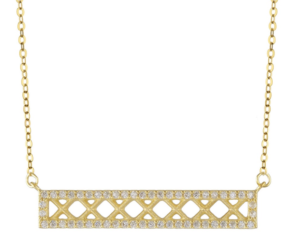 ΚΟΛΙΕ BabyJewels Κίτρινο Χρυσό K9 με Πέτρες Ζιργκόν NE2120Y.K9 - 