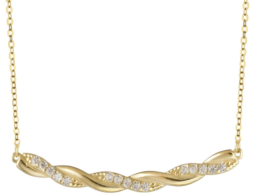 ΚΟΛΙΕ BabyJewels Κίτρινο Χρυσό K9 με Πέτρες Ζιργκόν NE2129Y.K9 - 