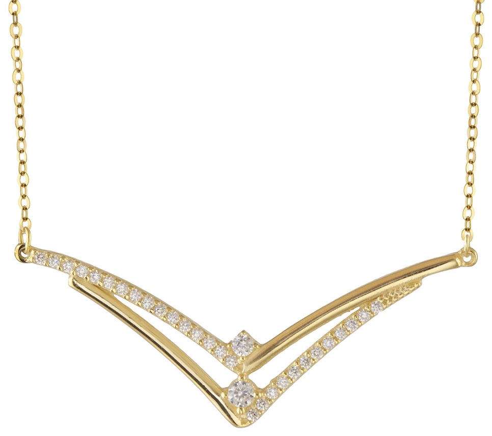 ΚΟΛΙΕ BabyJewels Κίτρινο Χρυσό K9 με Πέτρες Ζιργκόν NE2140Y.K9 - 