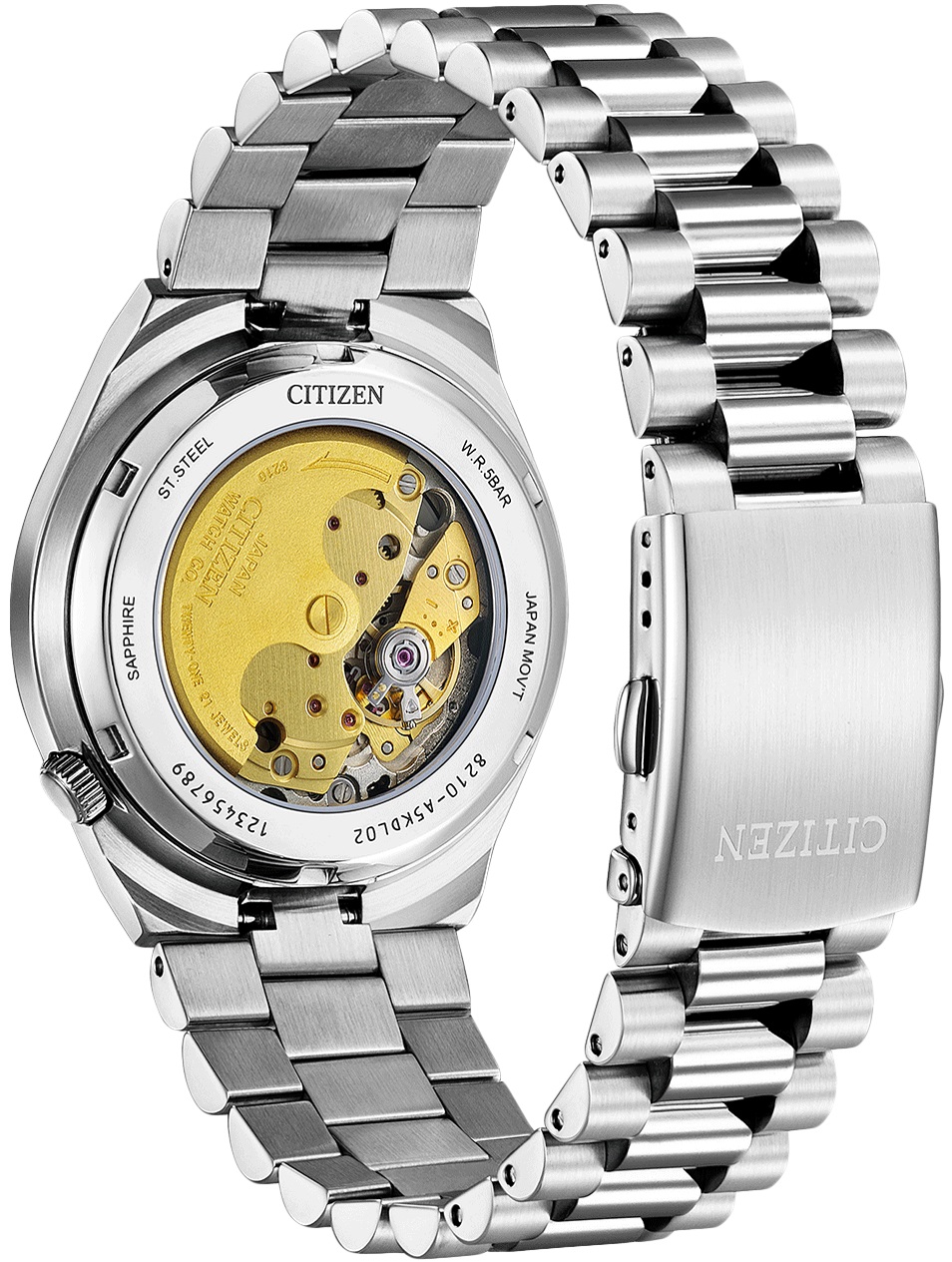 CITIZEN Tsuyosa Collection Automatic Beige Dial 40mm Silver Stainless Steel Bracelet NJ0151-88W - 3