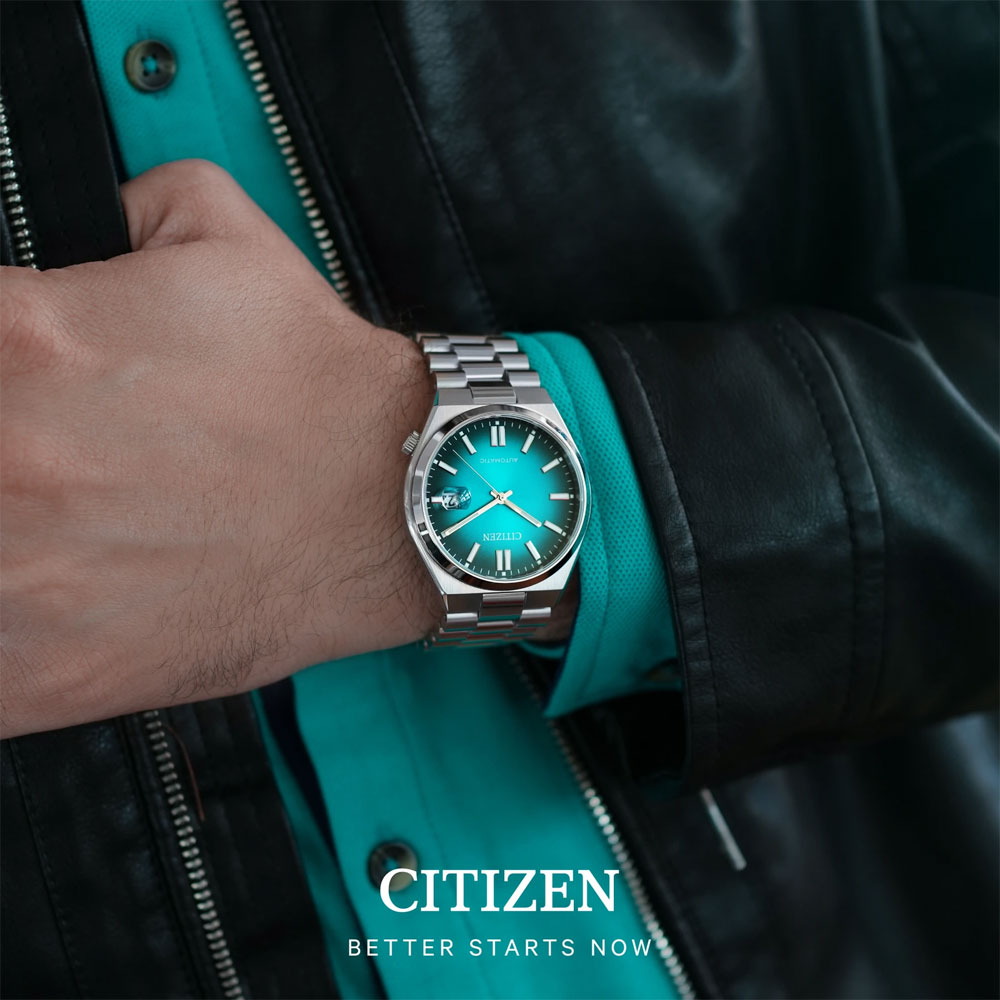 CITIZEN Tsuyosa Collection Automatic Green Dial 40mm Silver Stainless Steel Bracelet NJ0151-88X - 