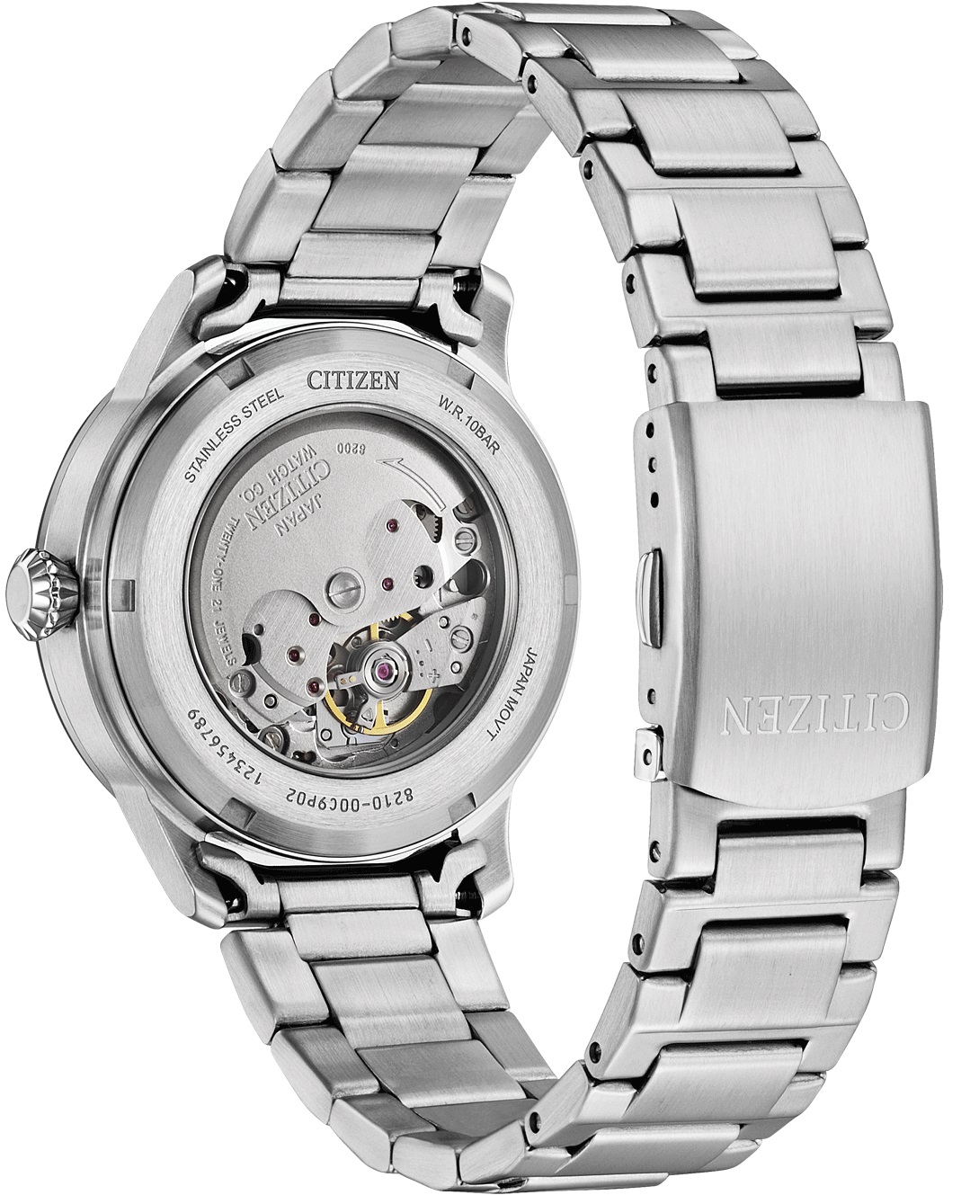 CITIZEN Urban Military Automatic Green Dial 40mm Silver Stainless Steel Bracelet NJ0190-51X - 3