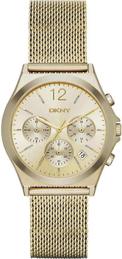 DKNY Parsons Chronograph 37mm Silver Stainless Steel Mesh Bracelet NY2485 - 