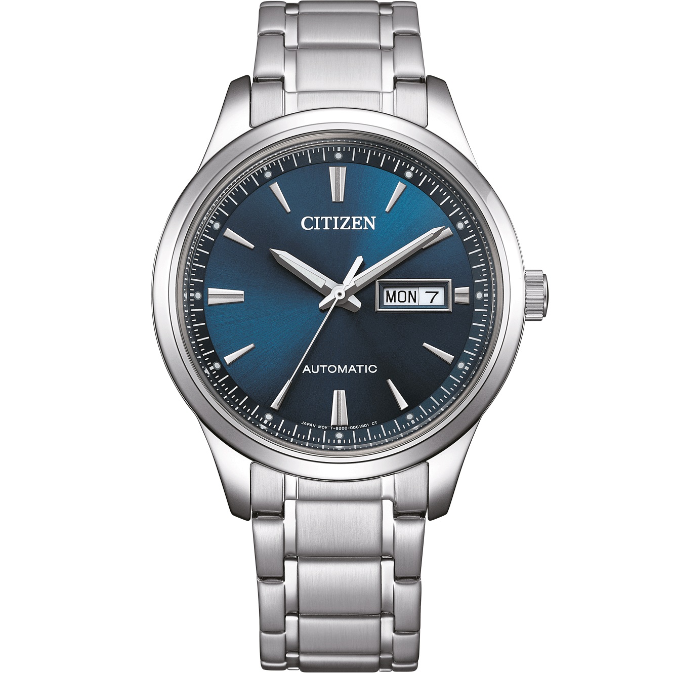CITIZEN Classic Day Date Automatic Blue Dial 40mm Silver Stainless Steel Bracelet NY4058-79LE - 