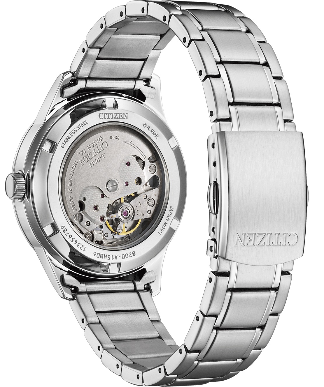 CITIZEN Classic Day Date Automatic Green Dial 40mm Silver Stainless Steel Bracelet NY4058-79XE - 4