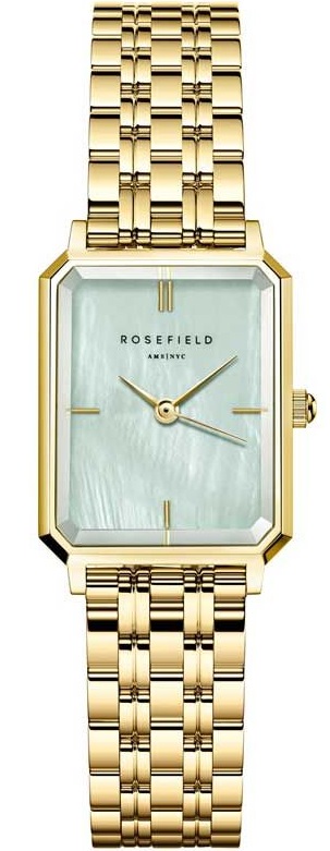 ROSEFIELD The Octagon XS Green MOP XS 19.5x24mm Gold Stainless Steel Bracelet OGGSG-O71 - 