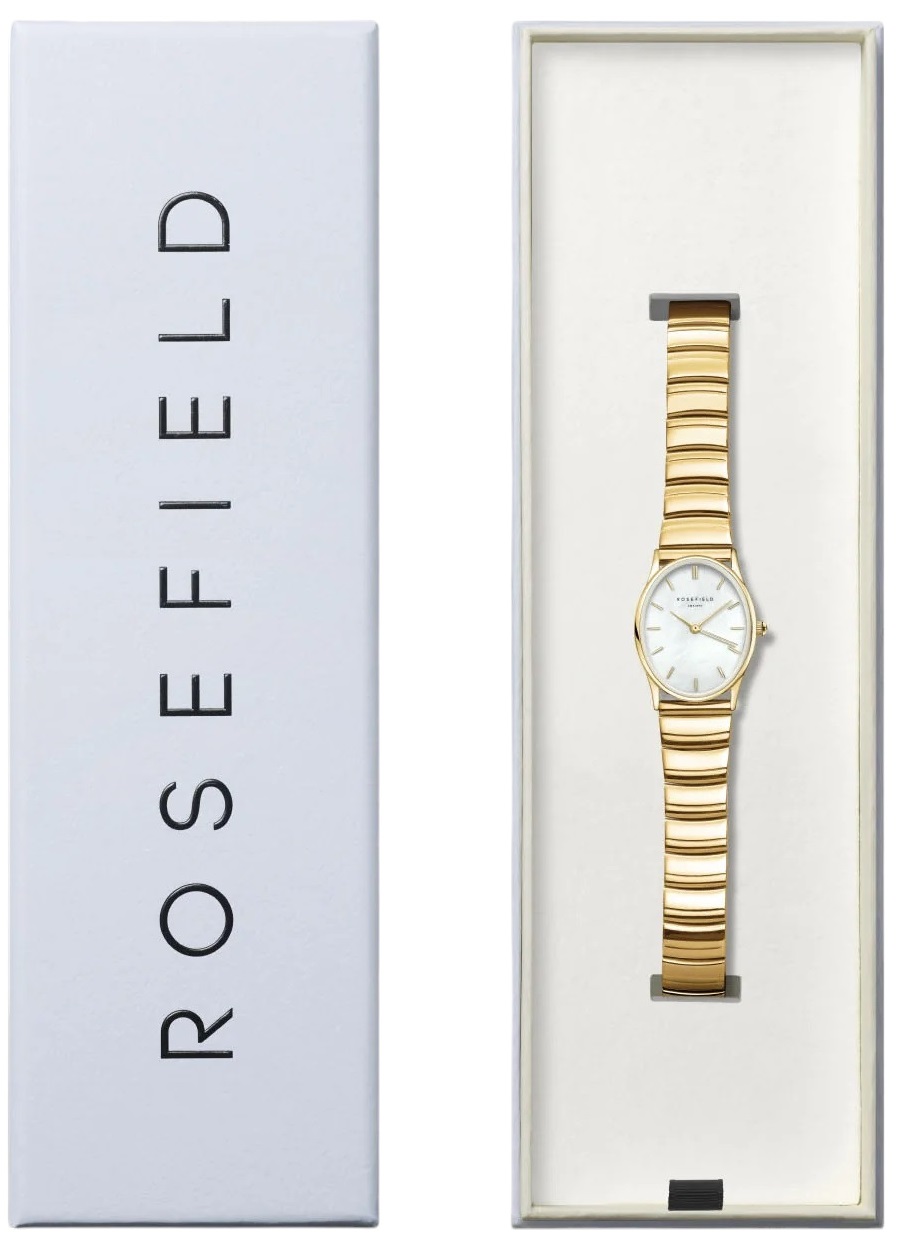 ROSEFIELD Oval Mother of Pearl Dial 24 x 29mm Gold Stainless Steel Bracelet OVWGSG-OV16 - 4