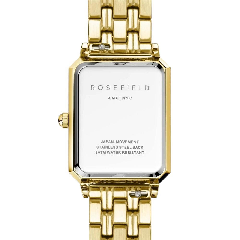 ROSEFIELD The Octagon XS White Sunray 19.5x24mm Gold Stainless Steel Bracelet OWGSG-O60 - 4