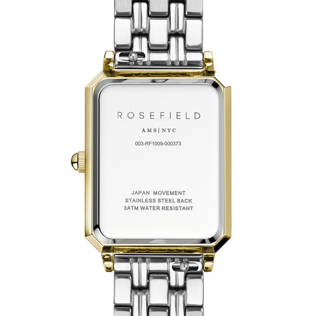 ROSEFIELD The Octagon White Sunray 23x29mm Two Tone Gold Stainless Steel Bracelet OWSSSG-O48 - 4