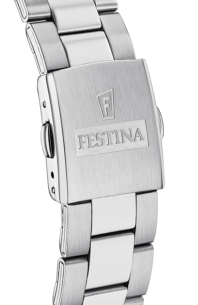 FESTINA Timeless Chronograph Green Dial 43.5mm Silver Stainless Steel Bracelet F16820/R - 2