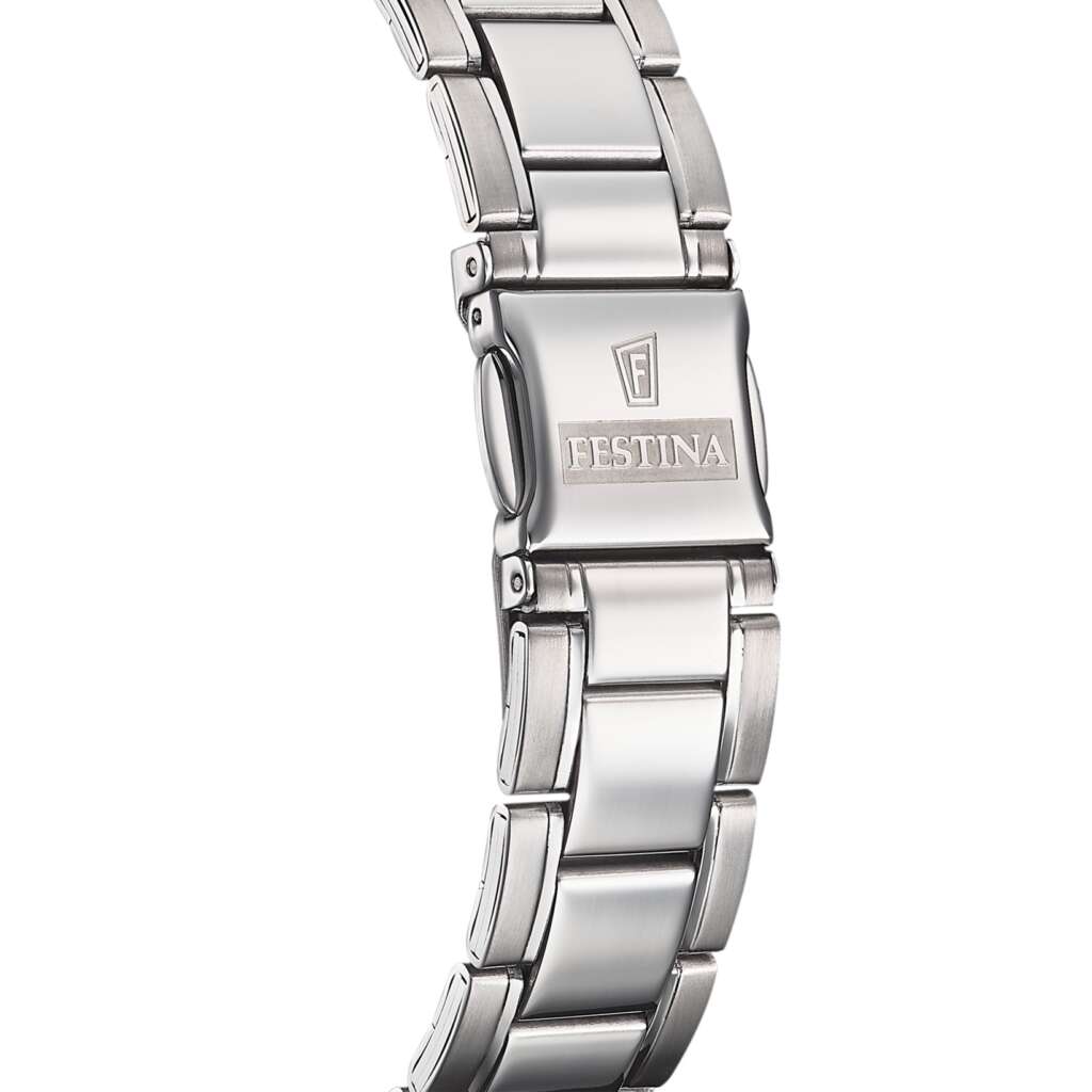 FESTINA Classic Black Dial 39mm Silver Stainless Steel Bracelet F20511/4 - 