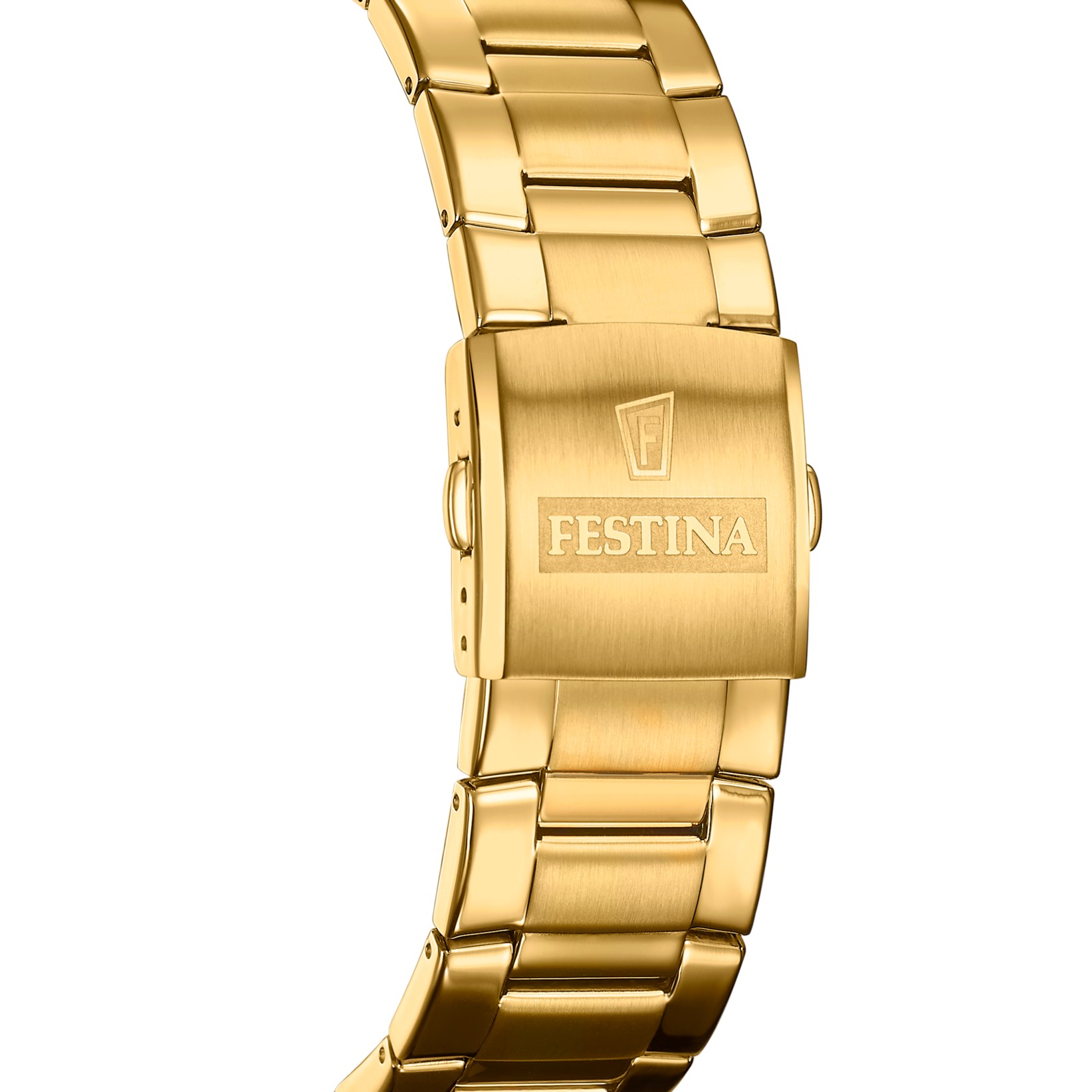 FESTINA Timeless Chronograph Black Dial 45mm Gold Stainless Steel Bracelet F20541/4 - 