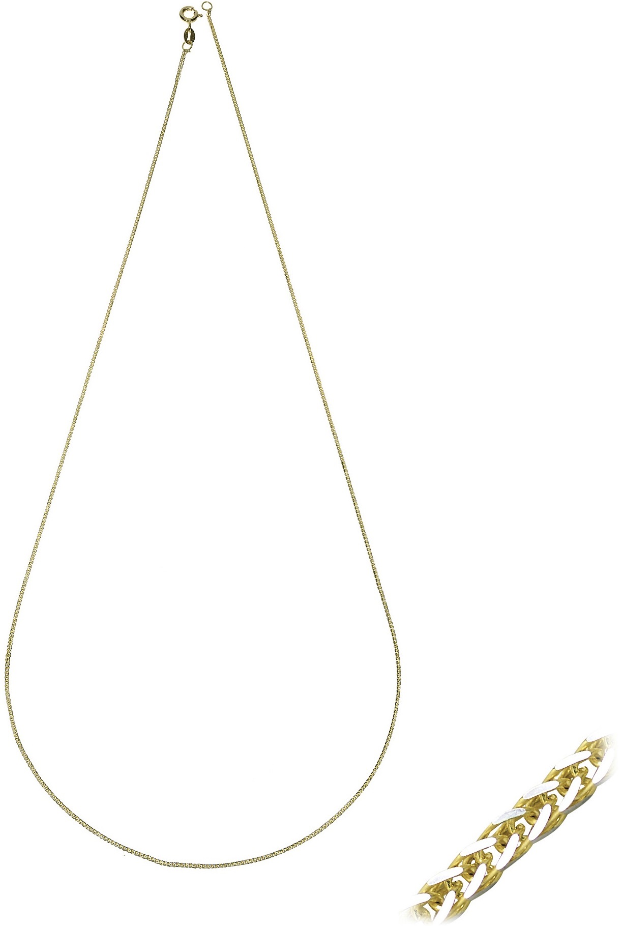 ΑΛΥΣΙΔΑ Palmie Masif #1 14Κ 55cm Κίτρινο & Λευκό Χρυσό PAL25D-55