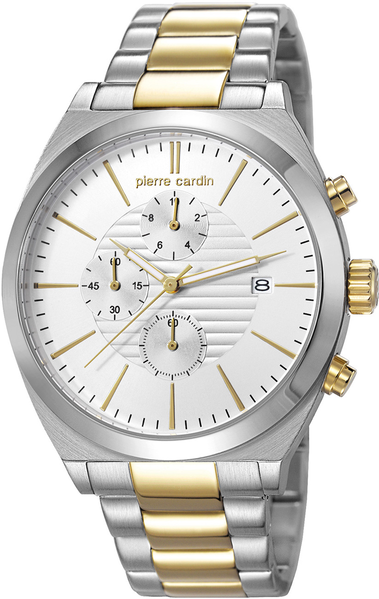 PIERRE CARDIN Cambronne Chronograph 44mm Two Tone Gold & Silver Stainless Steel Bracelet PC106701F11 - 