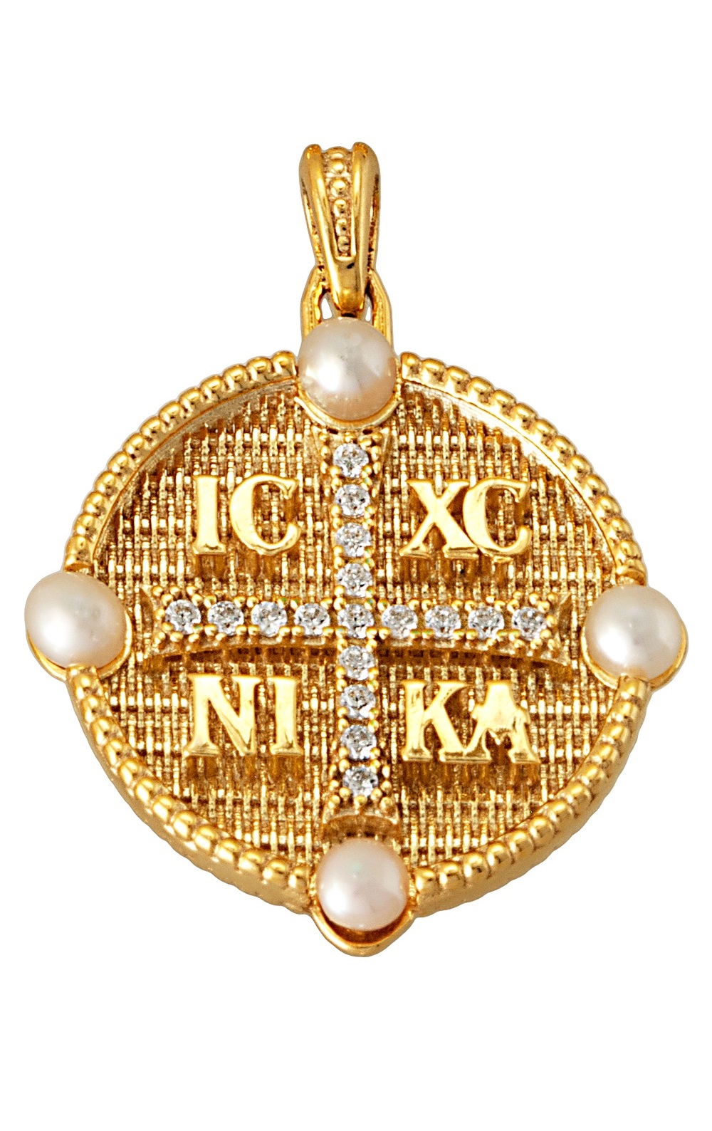 ΚΩΝΣΤΑΝΤΙΝΑΤΟ SENZIO Collection Κ9 Κίτρινο Χρυσό με Πέτρες Ζιργκόν και Μαργαριτάρια PE364