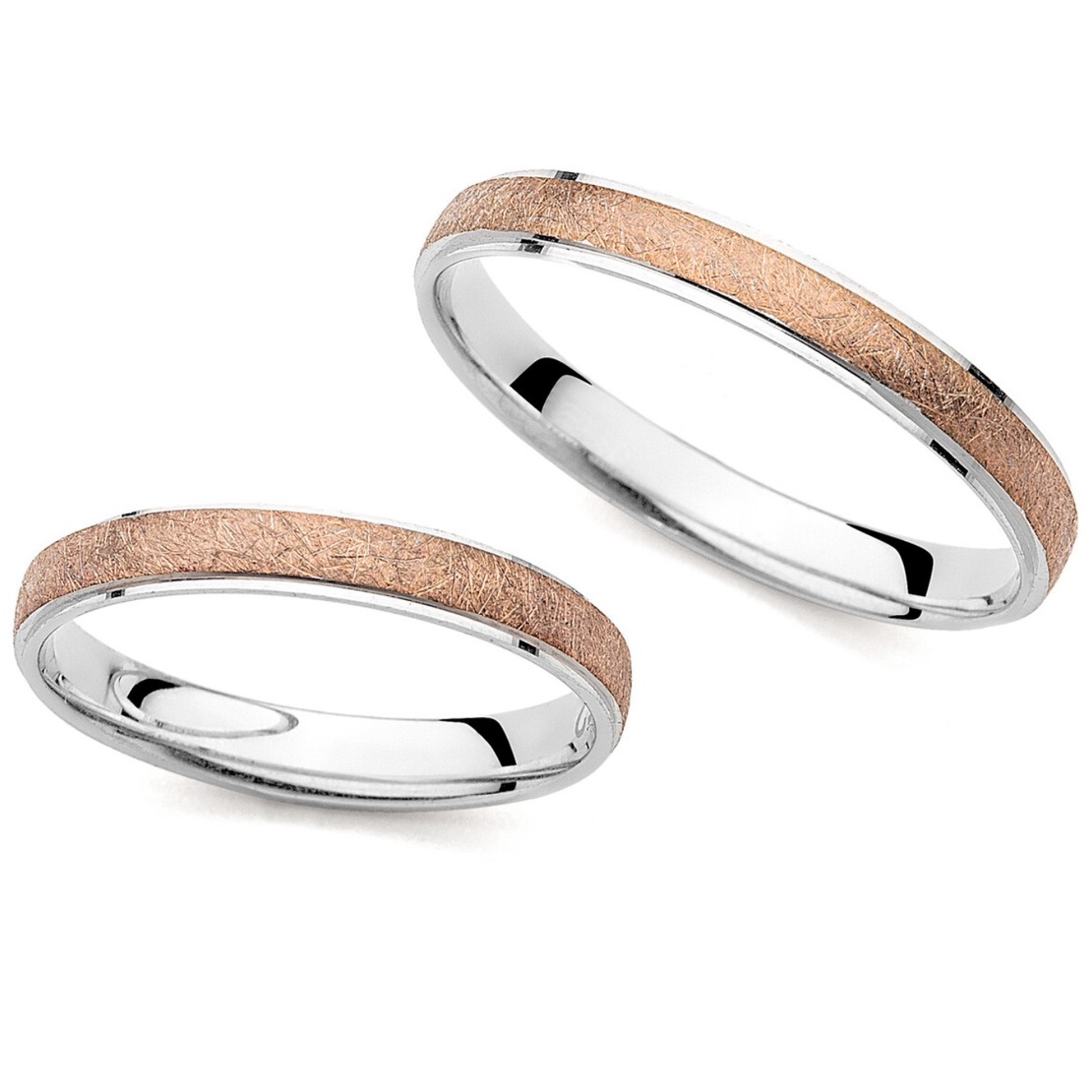 WEDDING RINGS Eros Line Al'Oro White and Rose Gold PM-3052 - Rose & White Gold