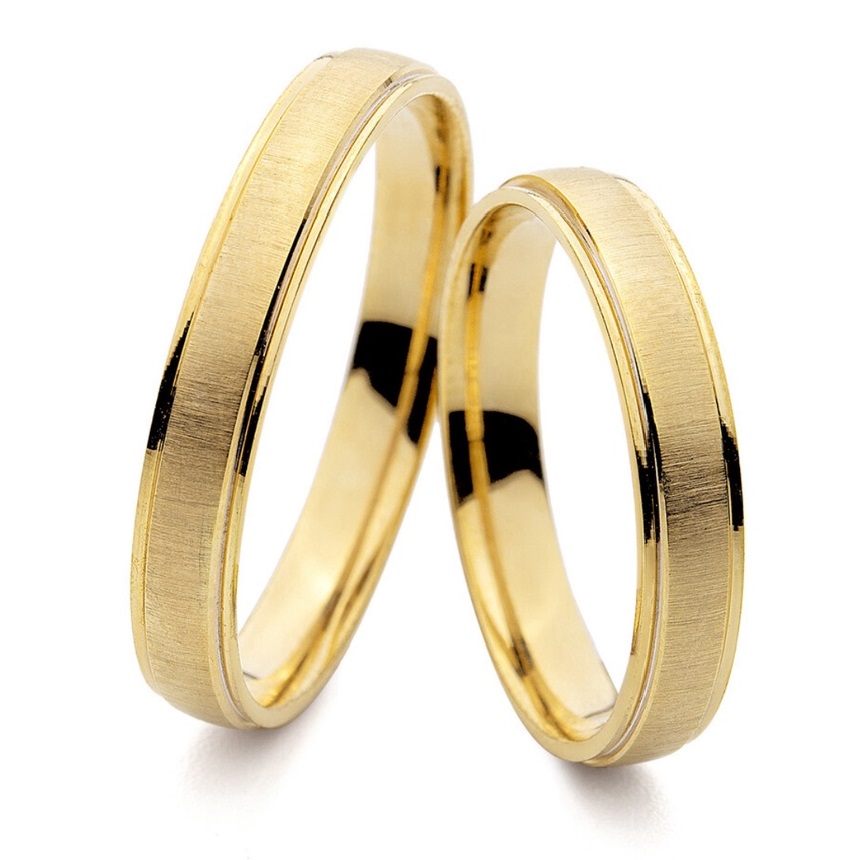 WEDDING RINGS Harmony Line Al'Oro Yellow Gold PM-3061 - Yellow Gold