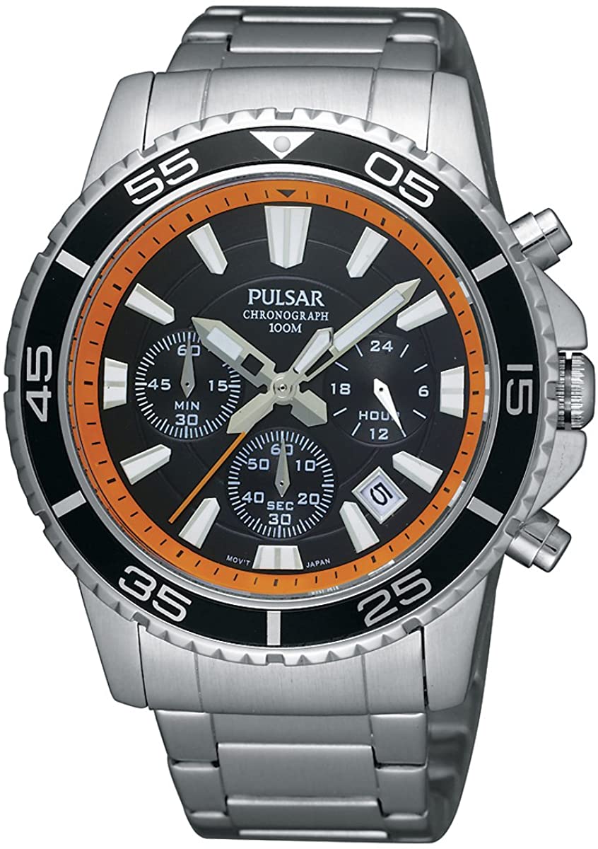 PULSAR Chronograph 43mm Silver Stainless Steel Bracelet PT3035X1 - 