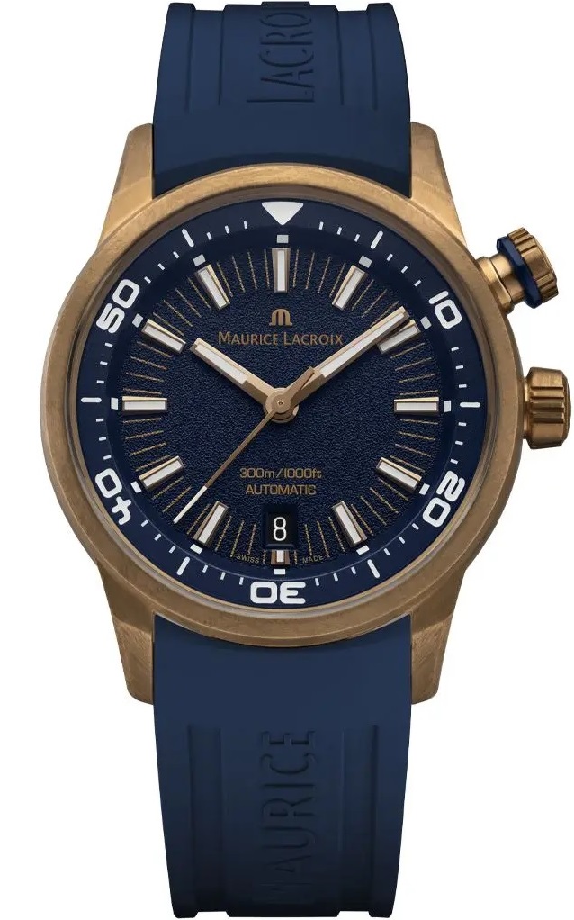 MAURICE LACROIX Pontos Diver Automatic 42mm Bronze Version Limited Edition Blue Rubber Strap PT6248-BRZ0B-430-4 - 