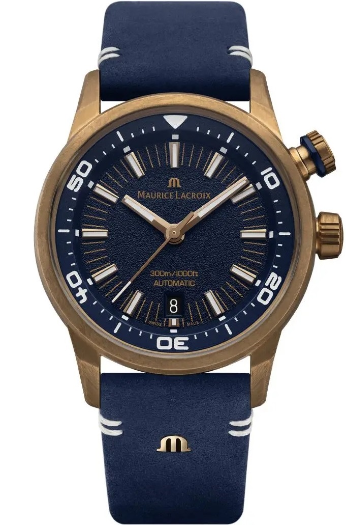 MAURICE LACROIX Pontos Diver Automatic 42mm Bronze Version Limited Edition Blue Rubber Strap PT6248-BRZ0B-430-4 - 3