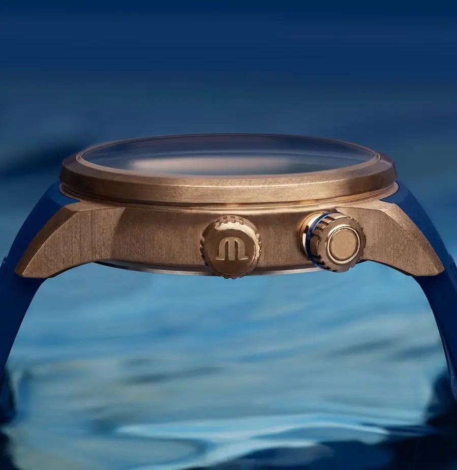 MAURICE LACROIX Pontos Diver Automatic 42mm Bronze Version Limited Edition Blue Rubber Strap PT6248-BRZ0B-430-4 - 6