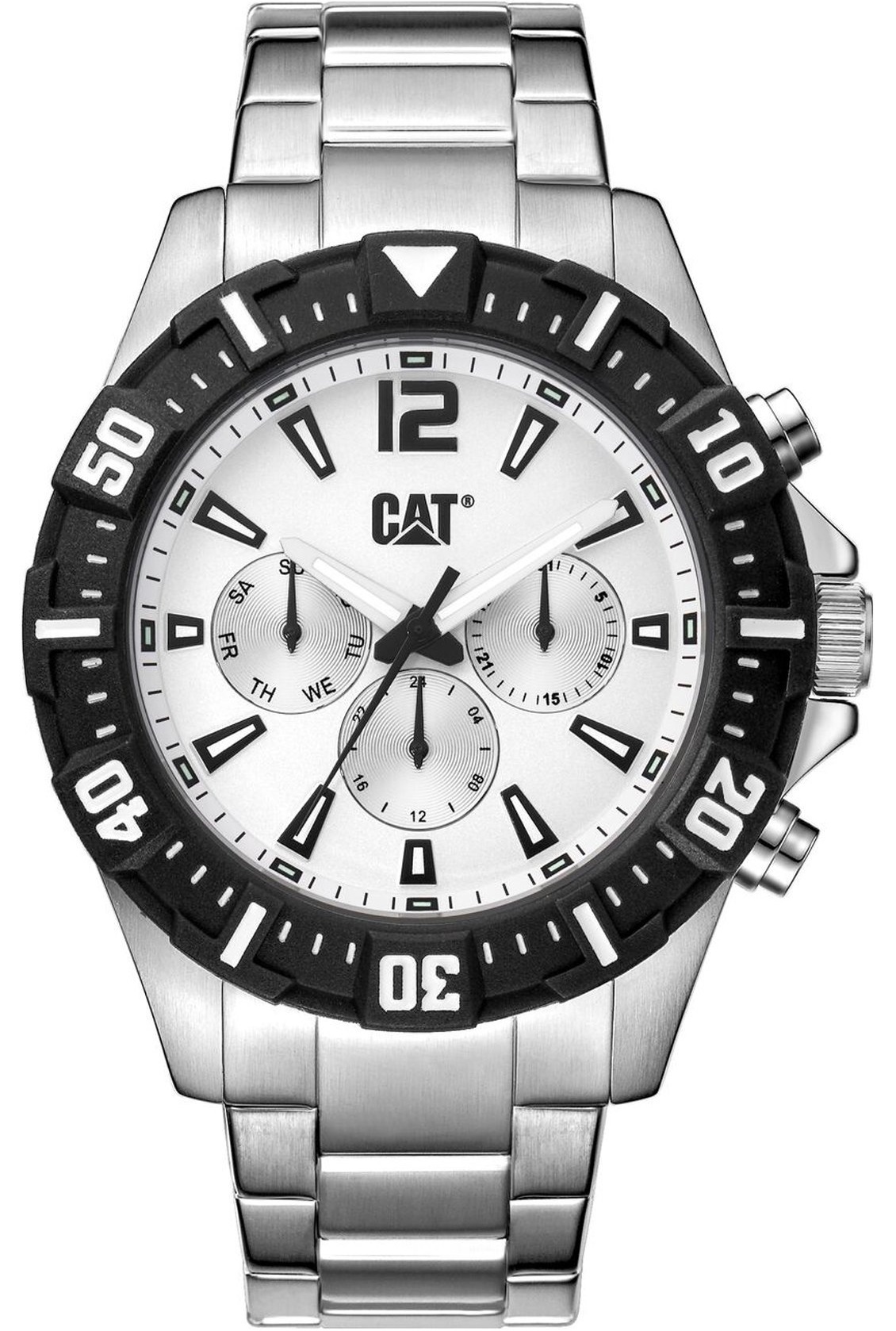 CATERPILLAR Steer Multifunction 44mm Silver Stainless Steel Bracelet PX14911232 - 