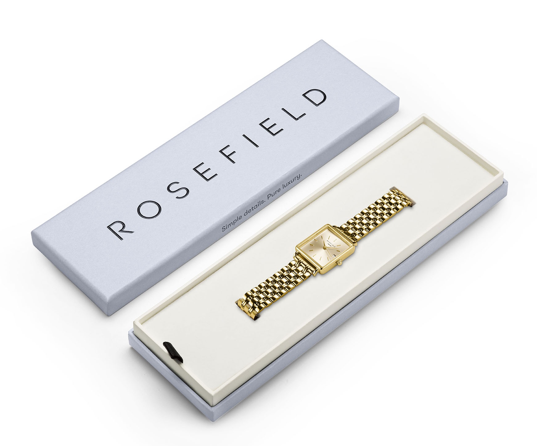 ROSEFIELD The Boxy XS Gold Dial 22mm Gold Stainless Steel Bracelet QCGSG-Q048 - 5
