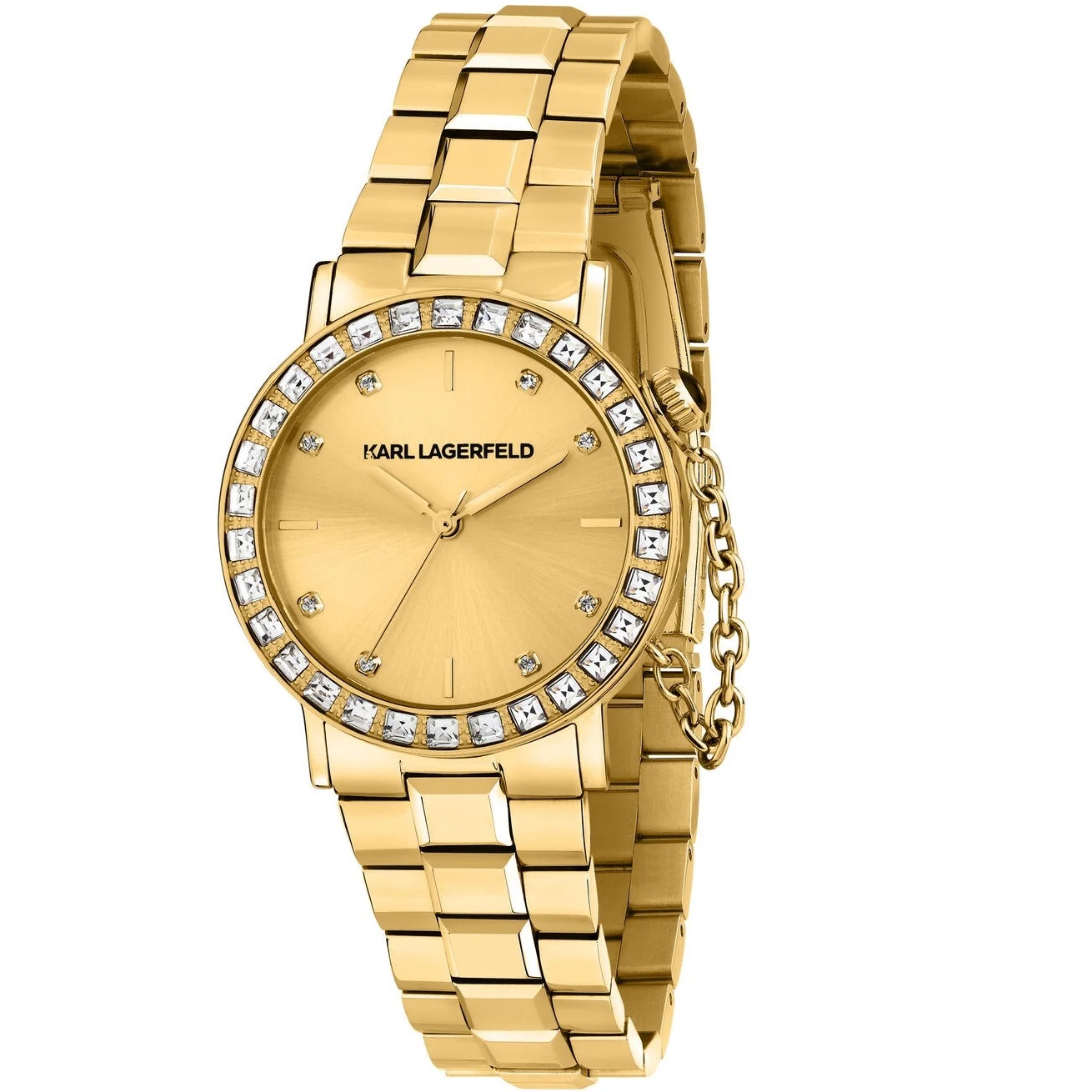 KARL LAGERFELD Crystals Gold Dial 33mm Gold-Plated Stainless Steel R0553100503 - 