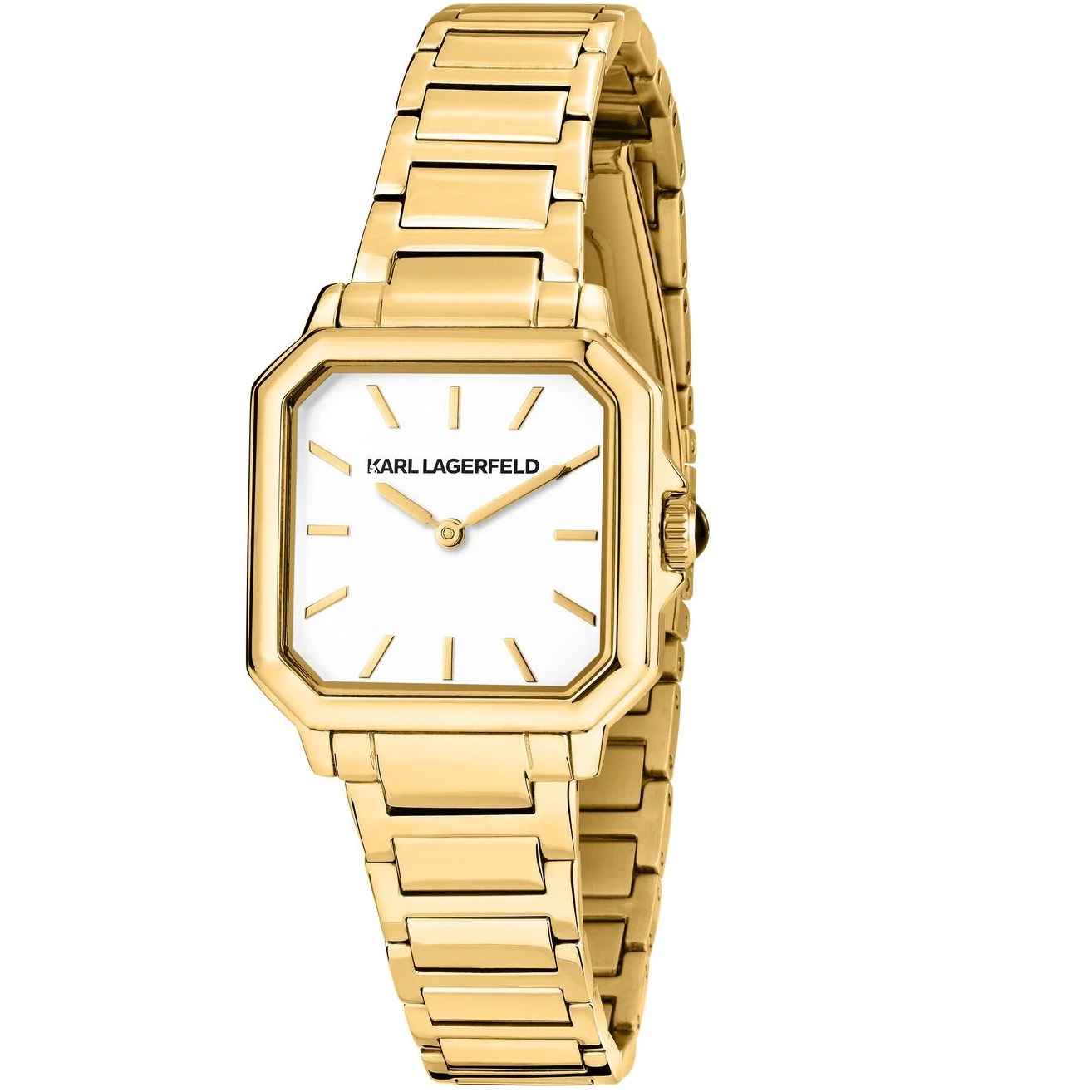 KARL LAGERFELD Square Classics White Dial 33 x 27.8 mm Gold-Plated Stainless Steel R0553102505 - 