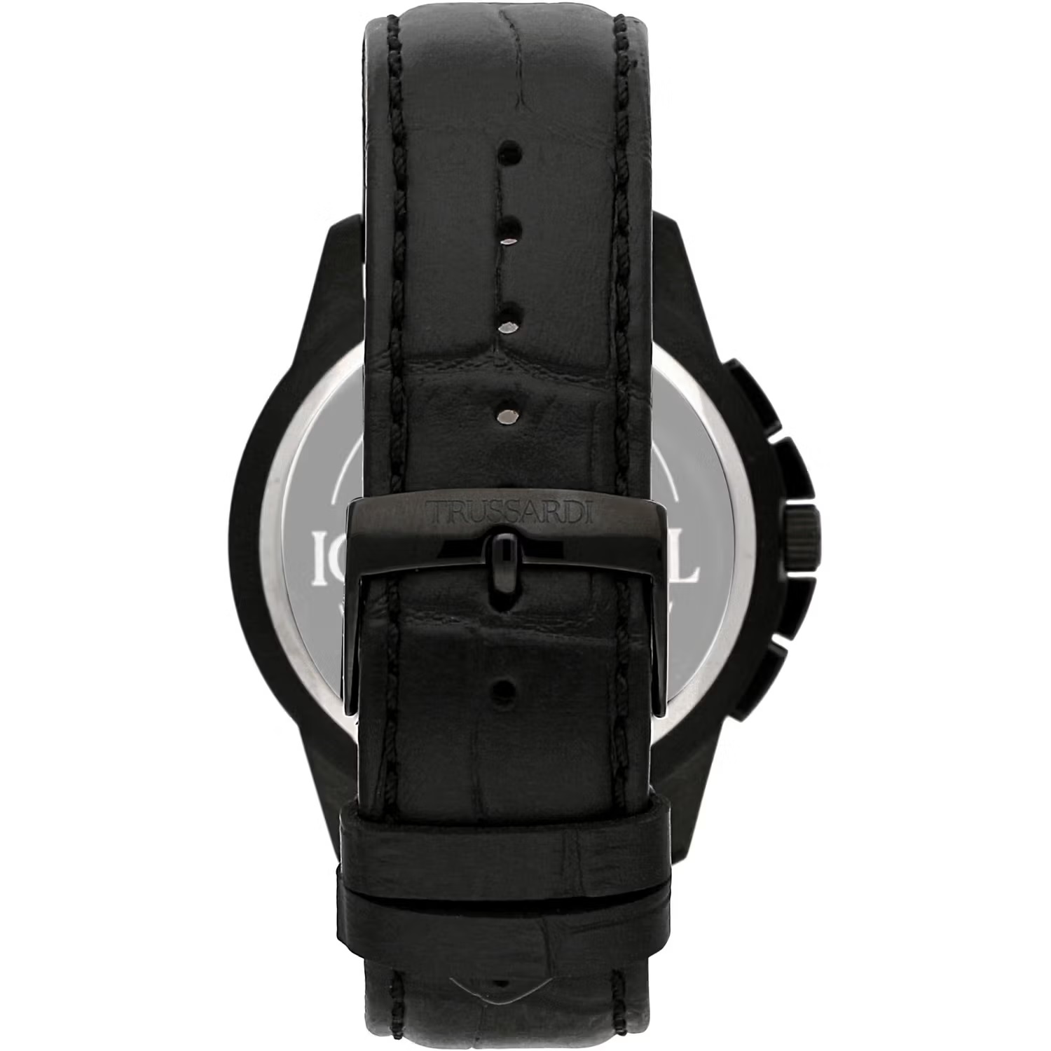TRUSSARDI T-Hawk Chronograph Blue Dial 44mm Black Stainless Steel Black Leather Strap R2451153001 - 5