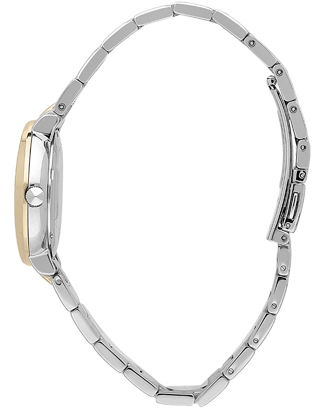 TRUSSARDI T-Vision Silver Dial with Diamonds 30mm Gold Stainless Steel Bracelet R2453115510 - 