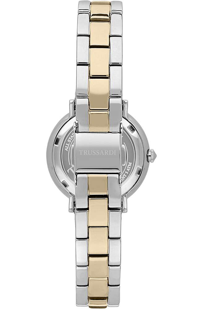 TRUSSARDI T-Vision Silver Dial with Diamonds 30mm Gold Stainless Steel Bracelet R2453115510 - 3