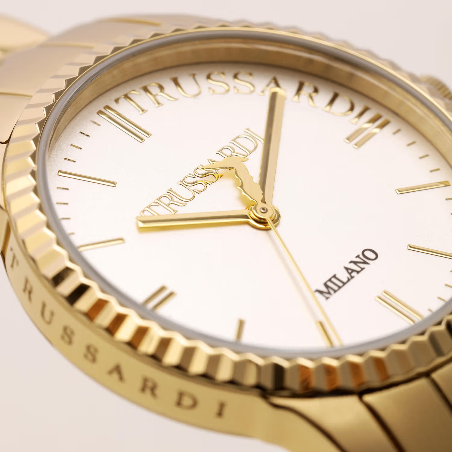 TRUSSARDI T-Bent 32mm Gold Stainless Steel Bracelet R2453144504 - 6