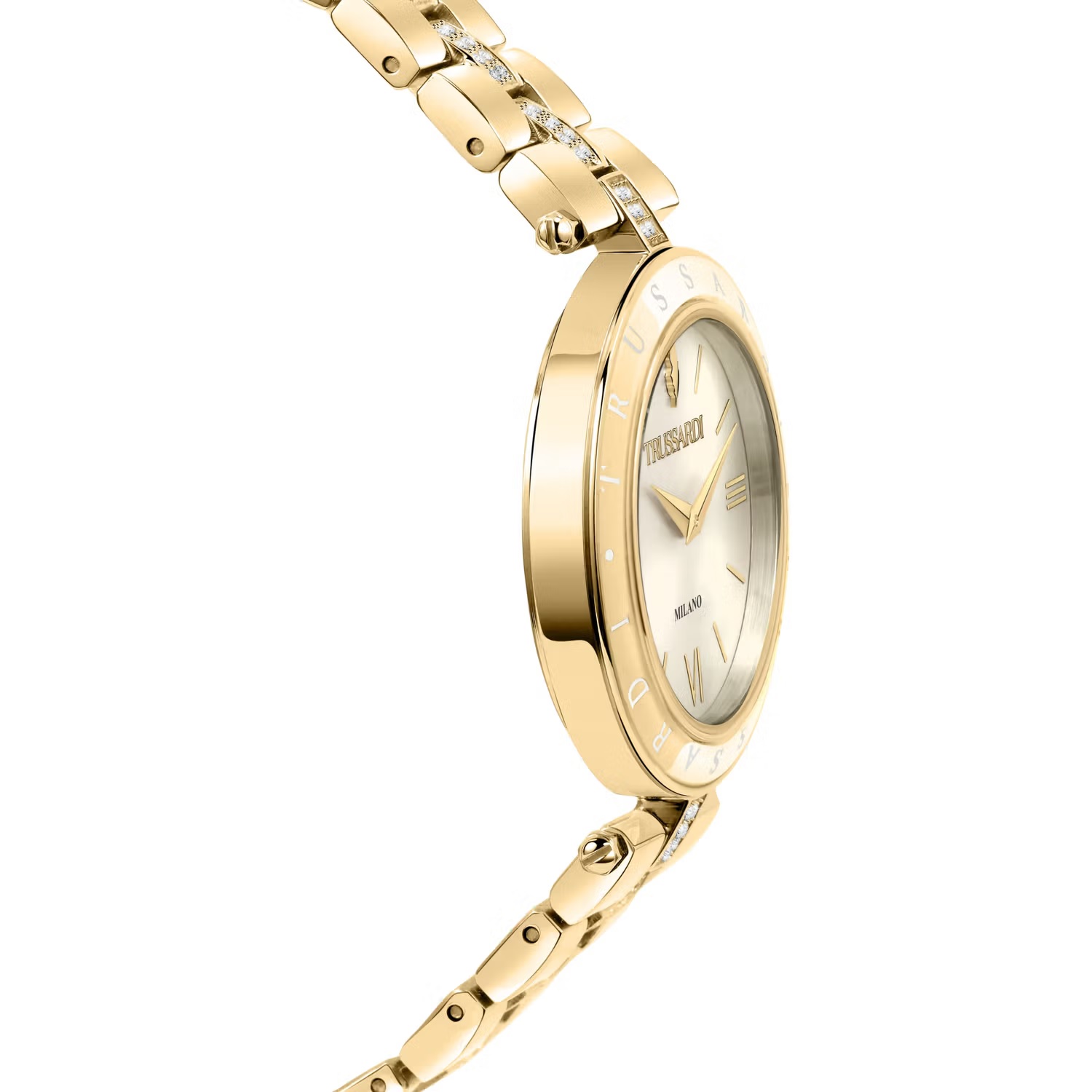 TRUSSARDI T-Shiny Crystals 34mm Gold Stainless Steel Bracelet R2453145508 - 