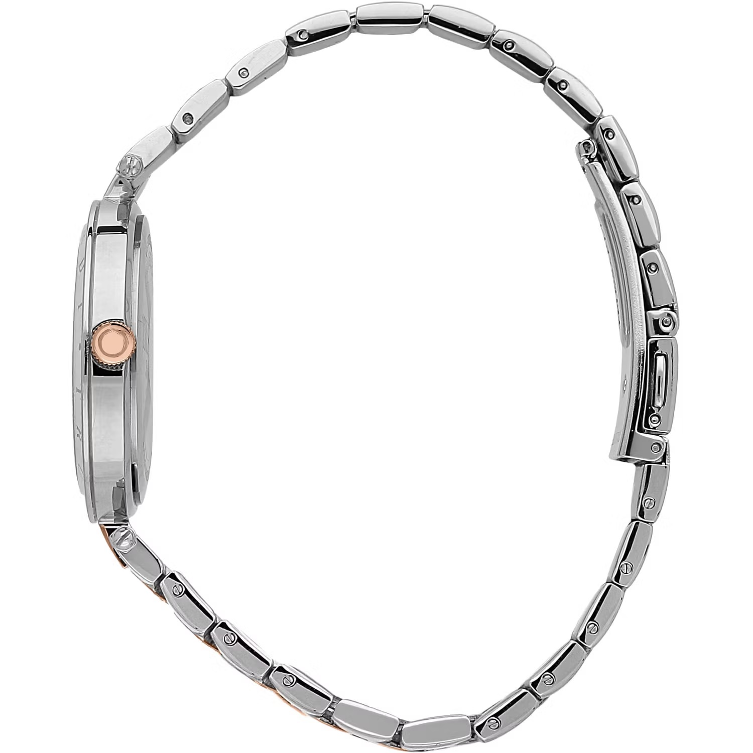 TRUSSARDI T-Shiny 34mm Silver & Rose Gold Stainless Steel Bracelet R2453145516 - 4