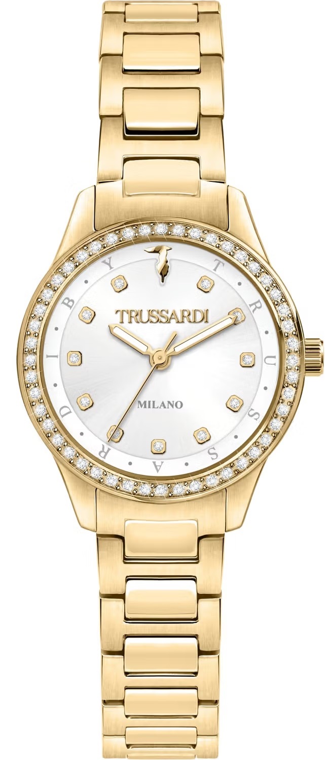 TRUSSARDI T-Sky Crystals 30mm Gold Stainless Steel Bracelet R2453151504 - 