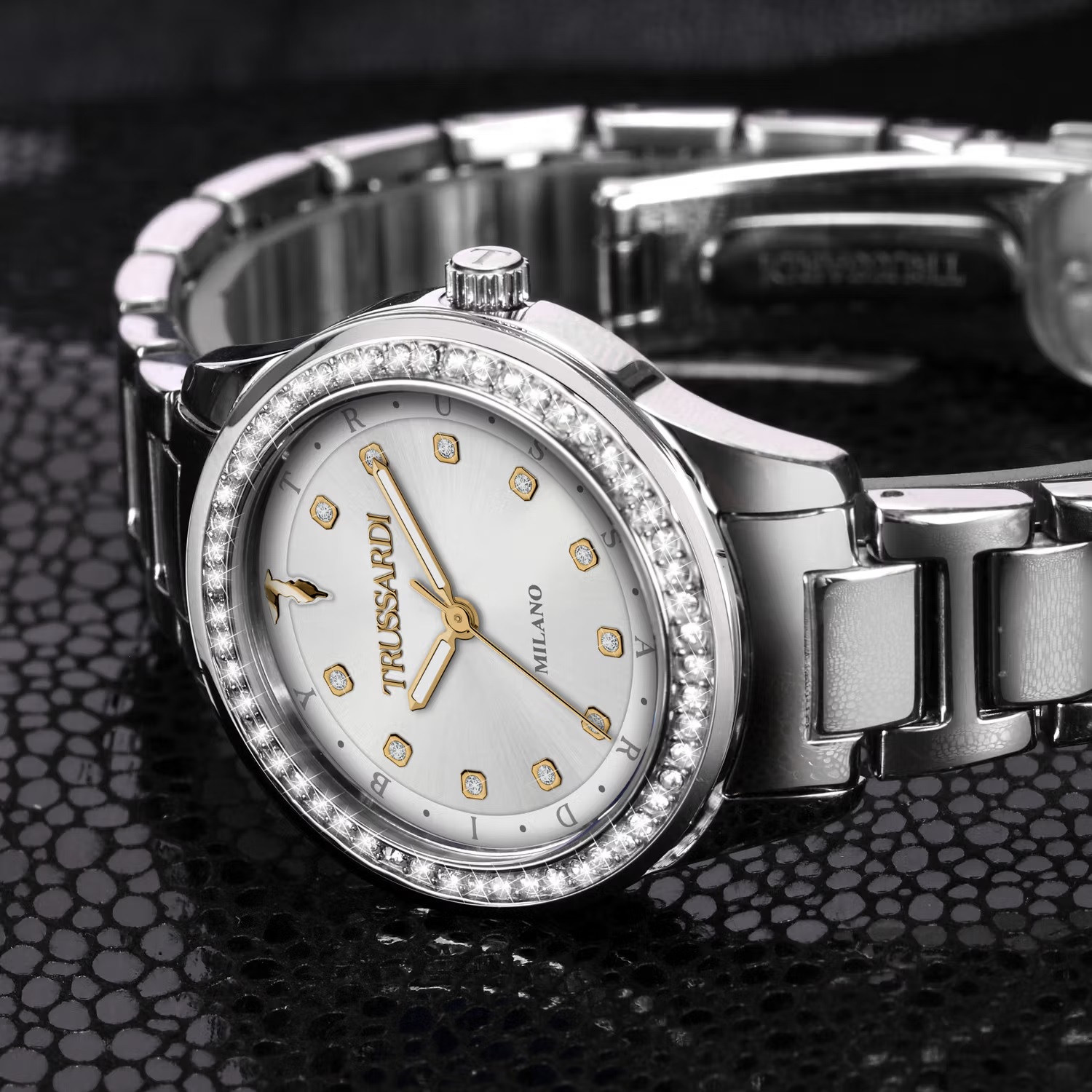 TRUSSARDI T-Sky Crystals 30mm Silver Stainless Steel Bracelet R2453151505 - 6