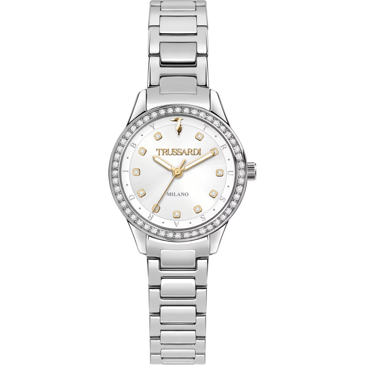 TRUSSARDI T-Sky Crystals 30mm Silver Stainless Steel Bracelet R2453151505 - 