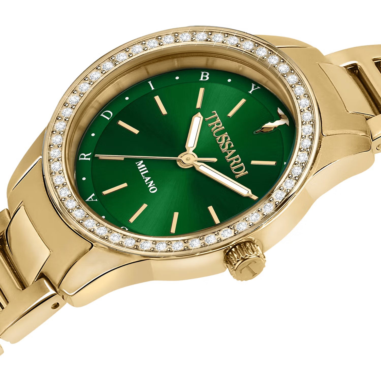 TRUSSARDI T-Sky Crystals 30mm Gold Stainless Steel Bracelet R2453151506 - 3