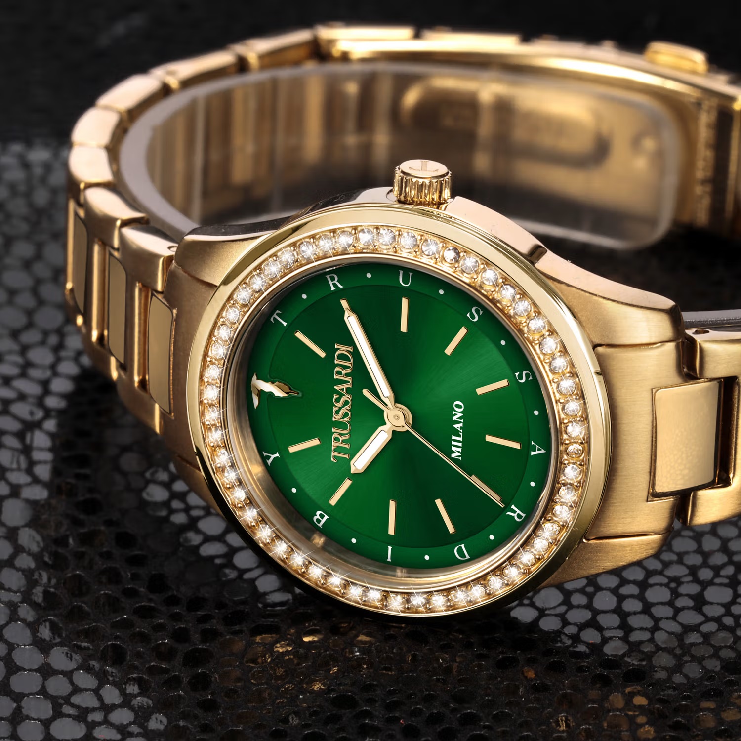 TRUSSARDI T-Sky Crystals 30mm Gold Stainless Steel Bracelet R2453151506 - 6