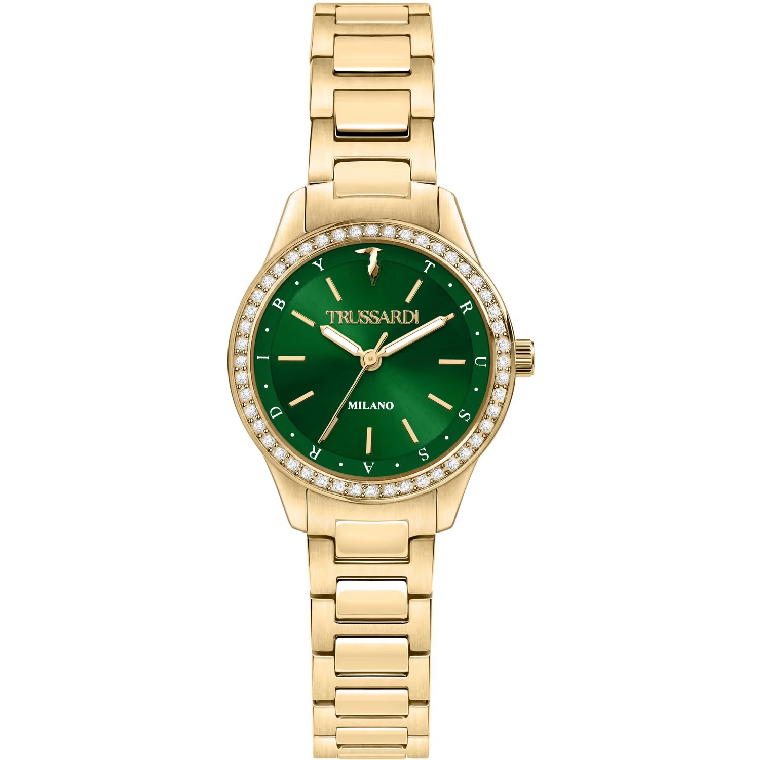 TRUSSARDI T-Sky Crystals 30mm Gold Stainless Steel Bracelet R2453151506 - 