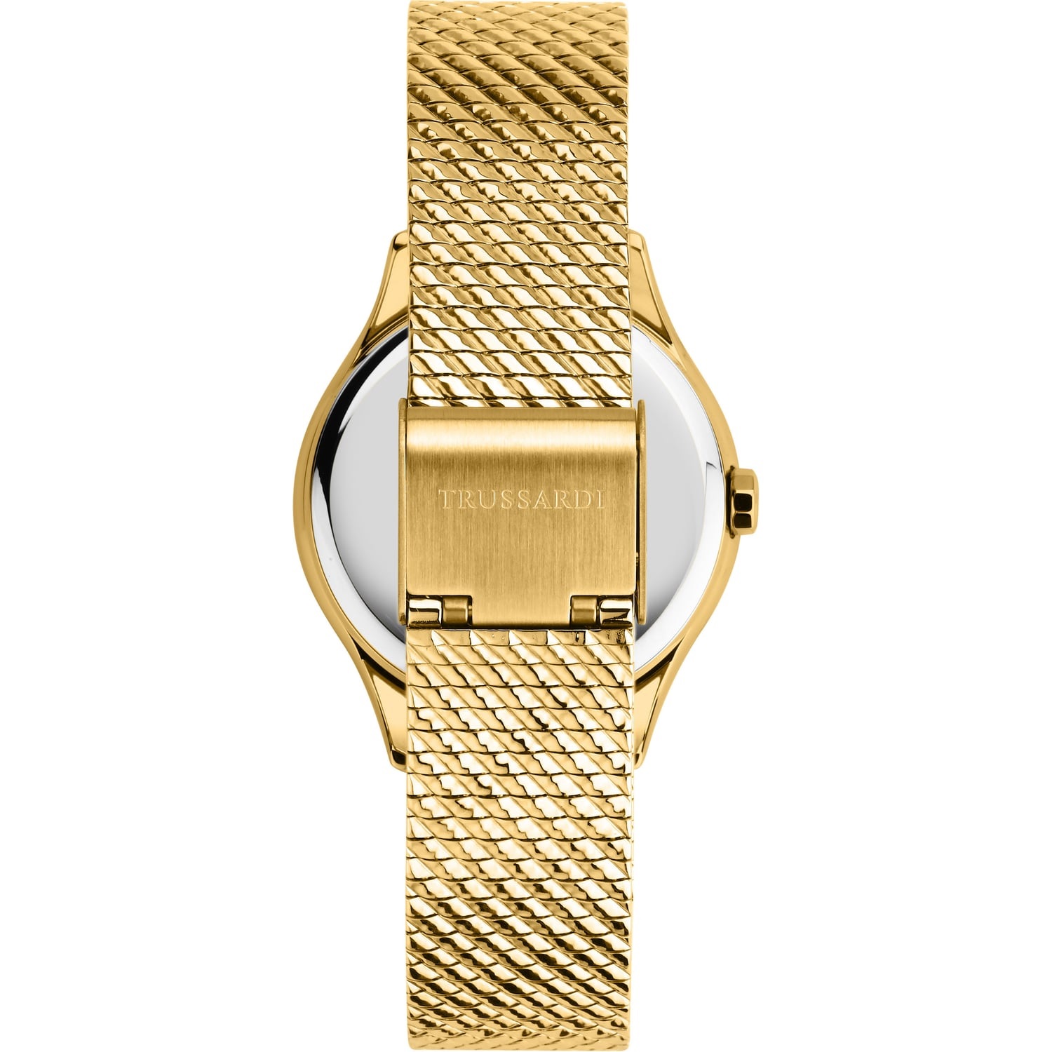 TRUSSARDI City Life Crystals Silver Dial 35mm Gold Stainless Steel Milanese Bracelet R2453170504 - 4