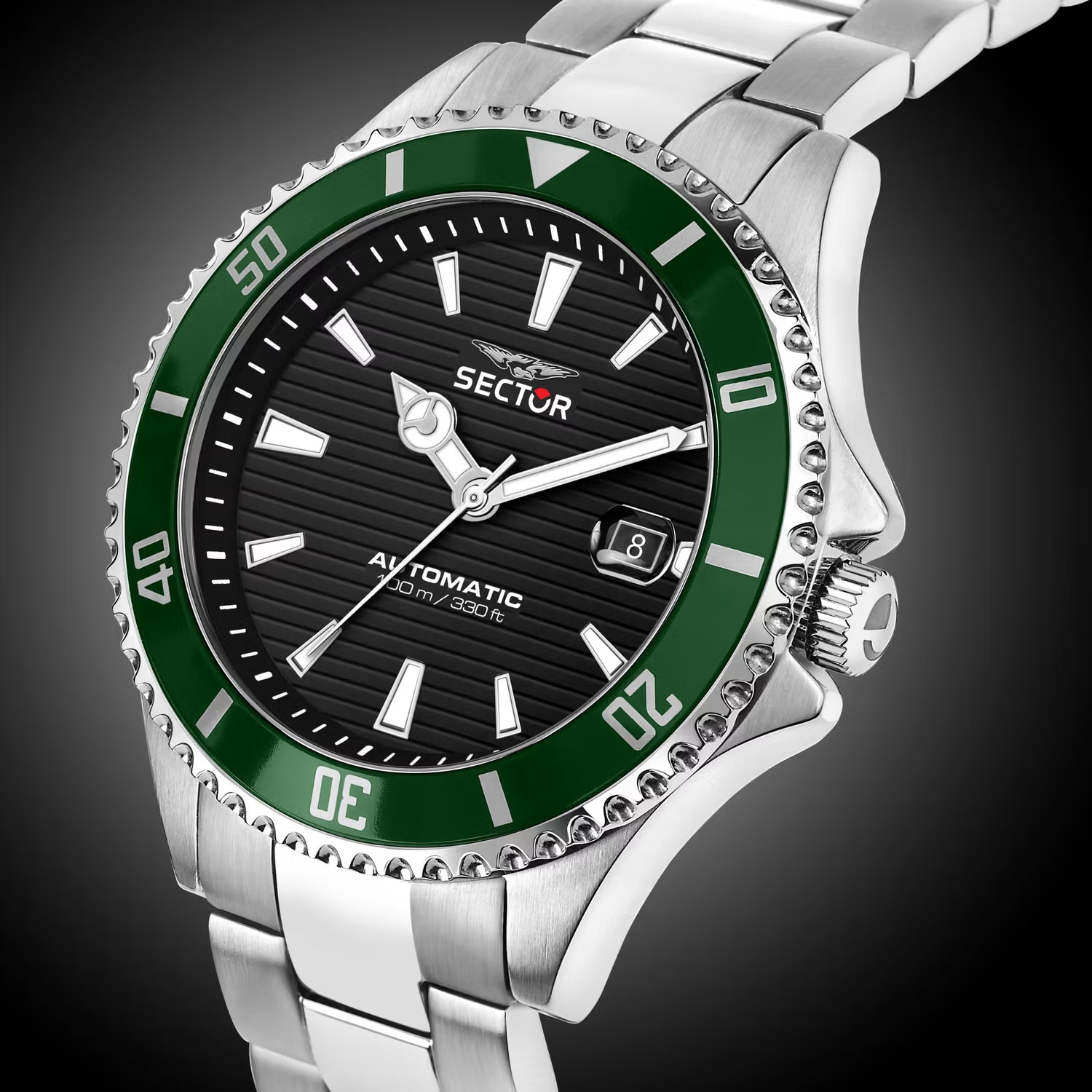 SECTOR 230 Automatic 43mm Silver Stainless Steel Bracelet R3223161008 - 6