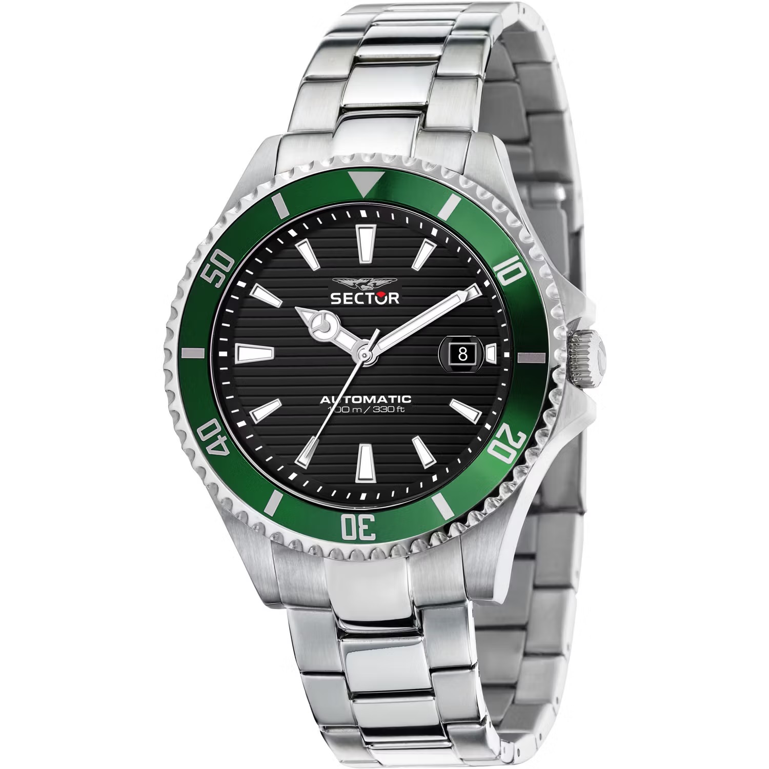 SECTOR 230 Automatic 43mm Silver Stainless Steel Bracelet R3223161008 - 