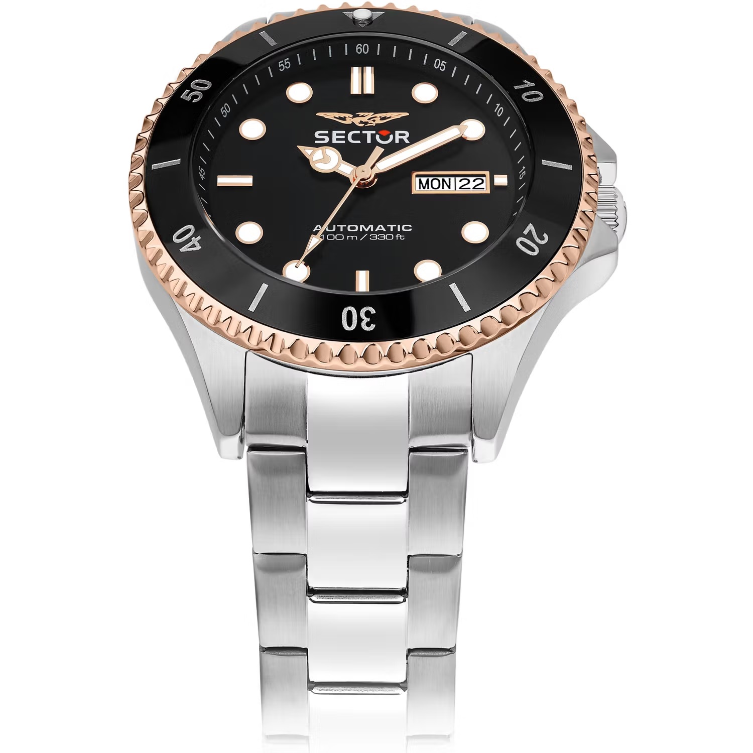 SECTOR 230 Automatic 43mm Silver Stainless Steel Bracelet R3223161009 - 