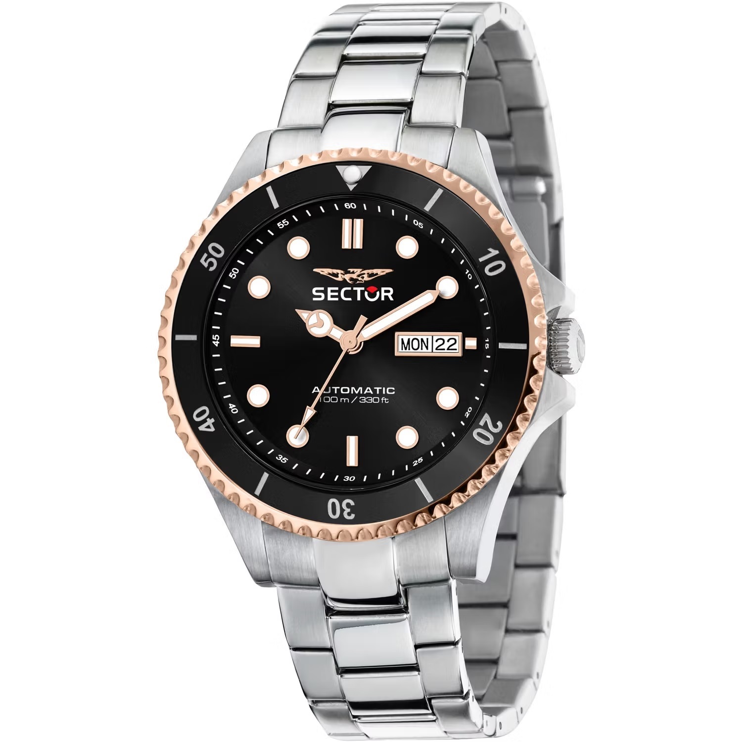 SECTOR 230 Automatic 43mm Silver Stainless Steel Bracelet R3223161009 - 