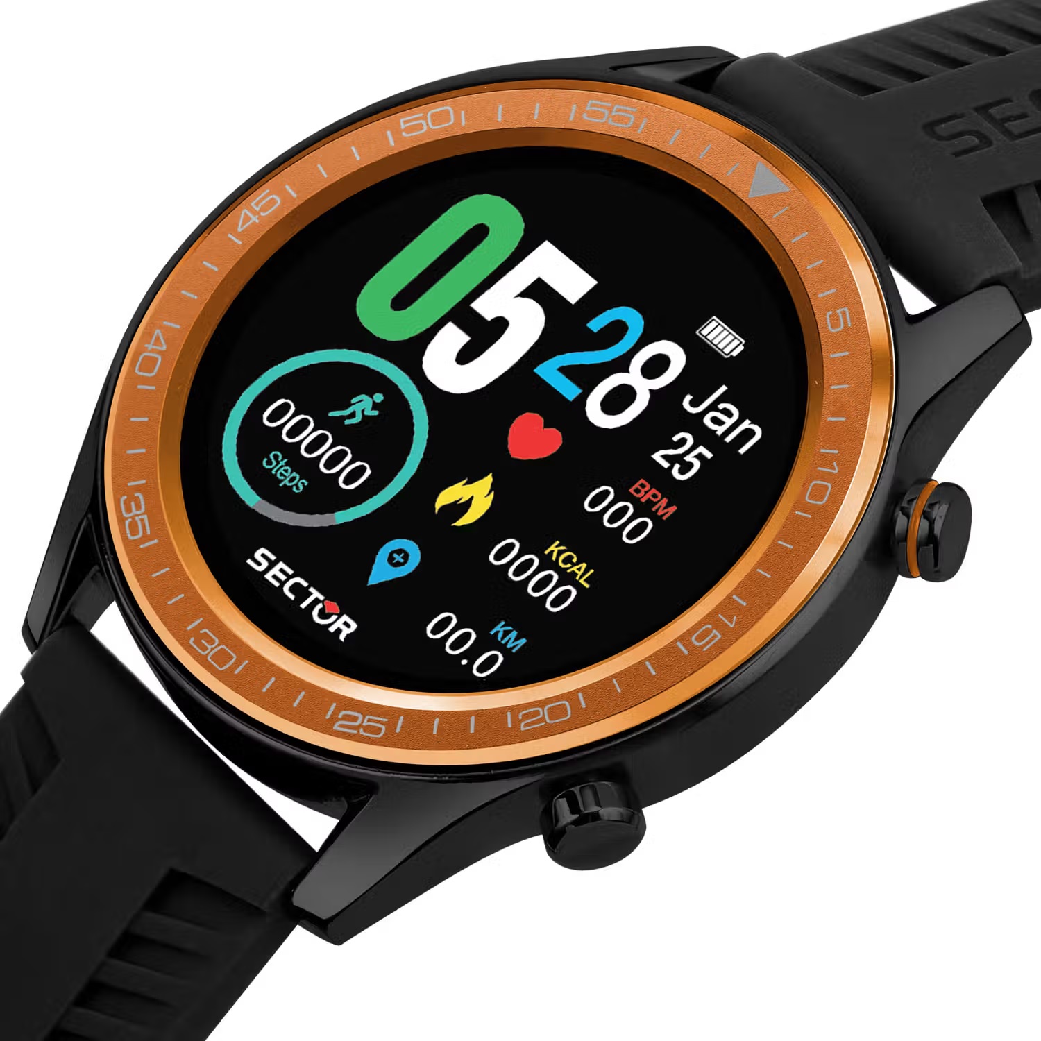 SECTOR S-02 Smartwatch 46mm Black Silicone Strap R3251545003 - 